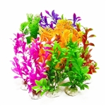 Aquatop Plant 7" Assorted Color Weighted Base Profit Power Pack 12 Pieces